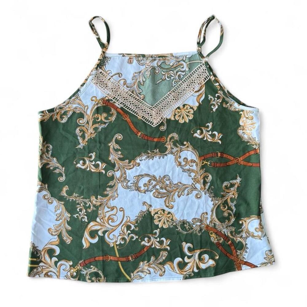 Shein green and white greek